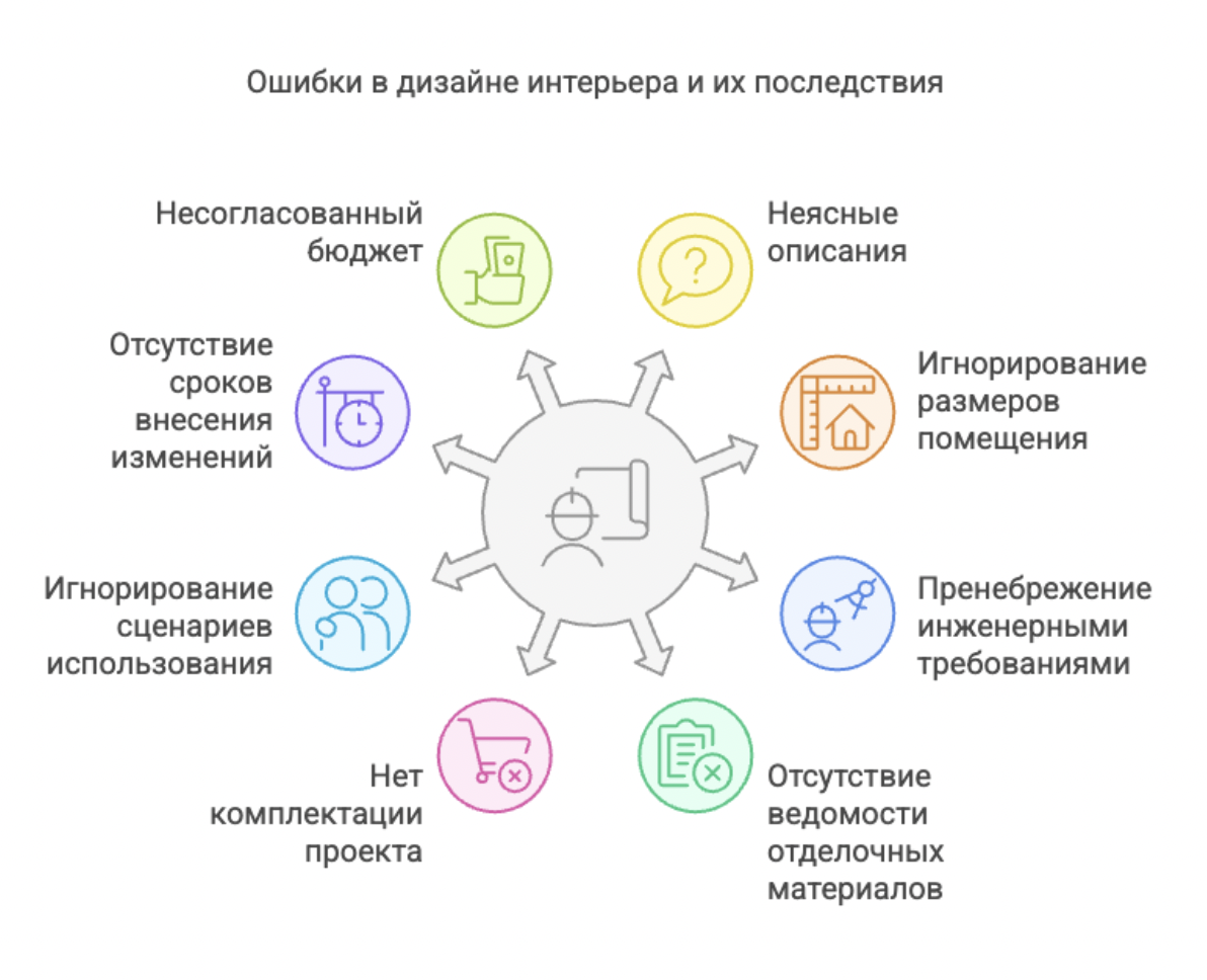 Техническое задание для дизайнера интерьера: образцы и советы
