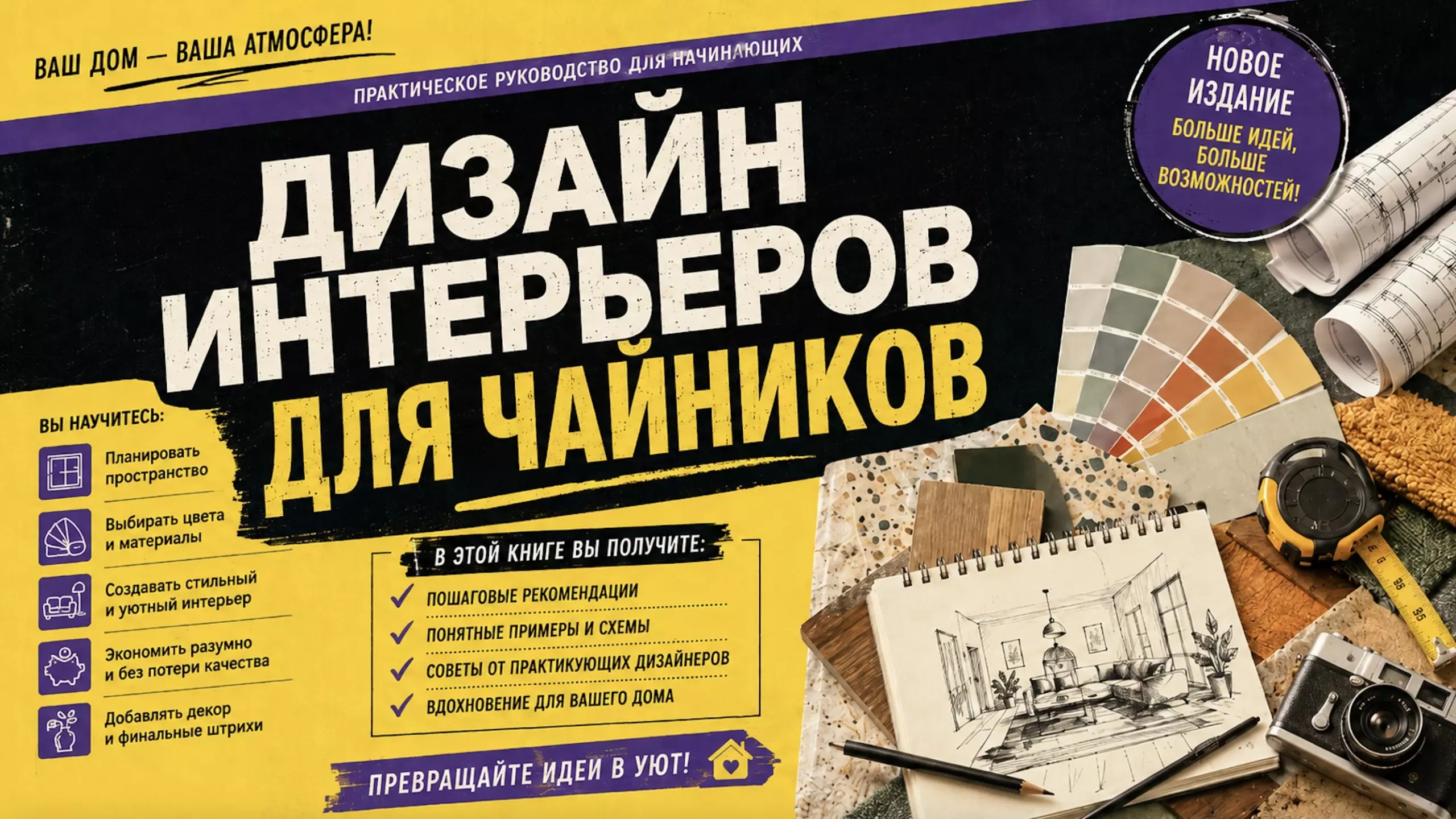 Топ‑книг по интерьерному дизайну для начинающих